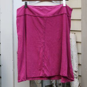 Prana Pink Center Seam Knit Organic Cotton A-Line Athleisure Skirt Sz XL